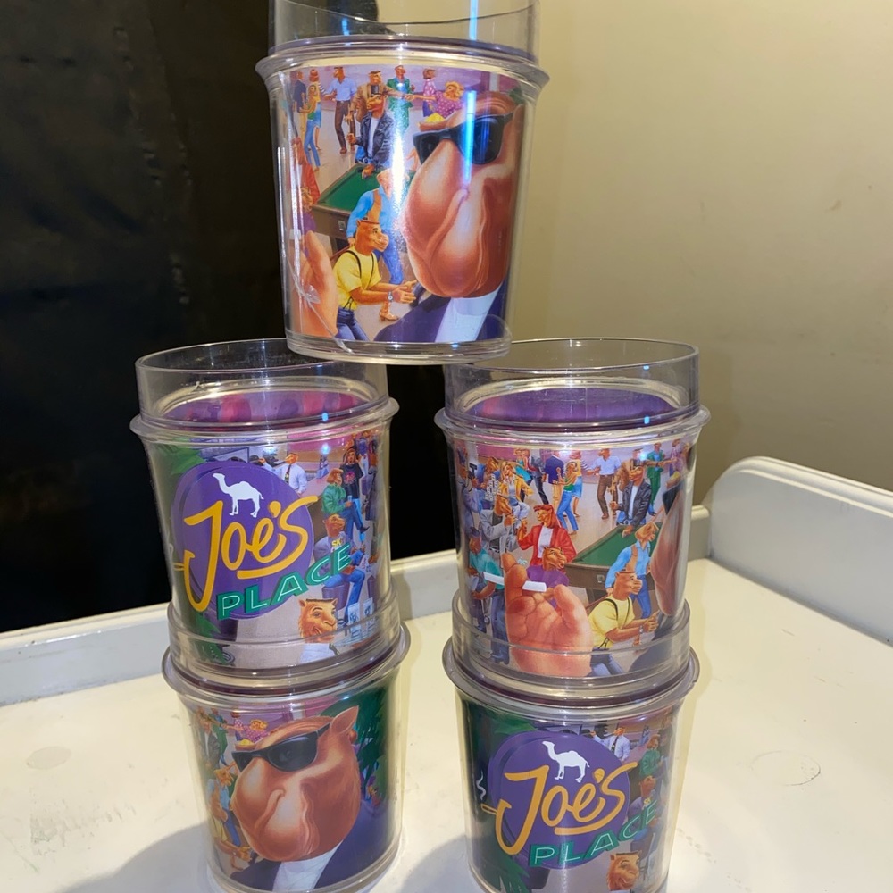 Vintage joe the camel stackable cups 5 1994